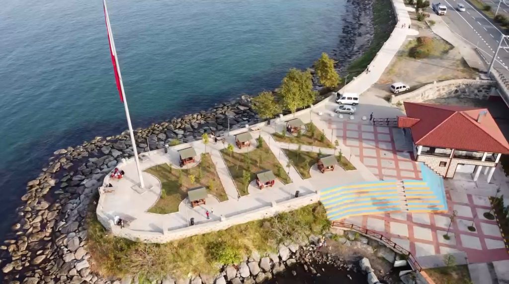 Araklı sahili havadan görüntülendi